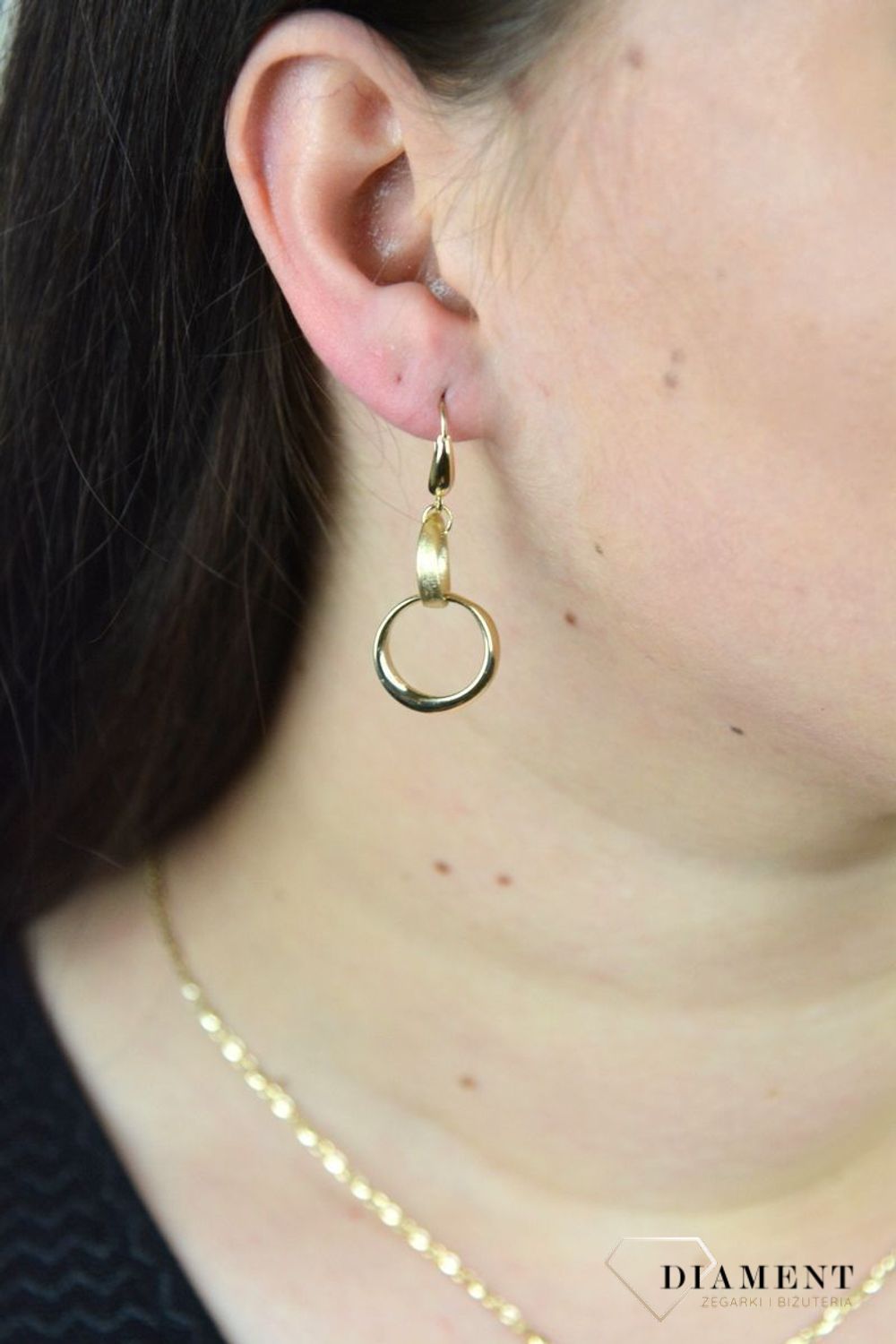 Złote kolczyki próba 585 wiszące koła DIA-KLC-GA 244--585.jpg